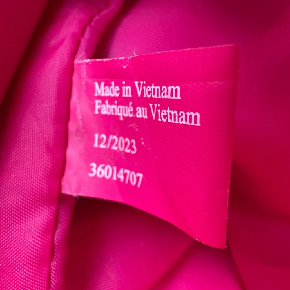 Victoria's Secret Pink Colorblock Canvas Logo Tote Weekender Bag Travel Overnigh - Picture 8 of 13